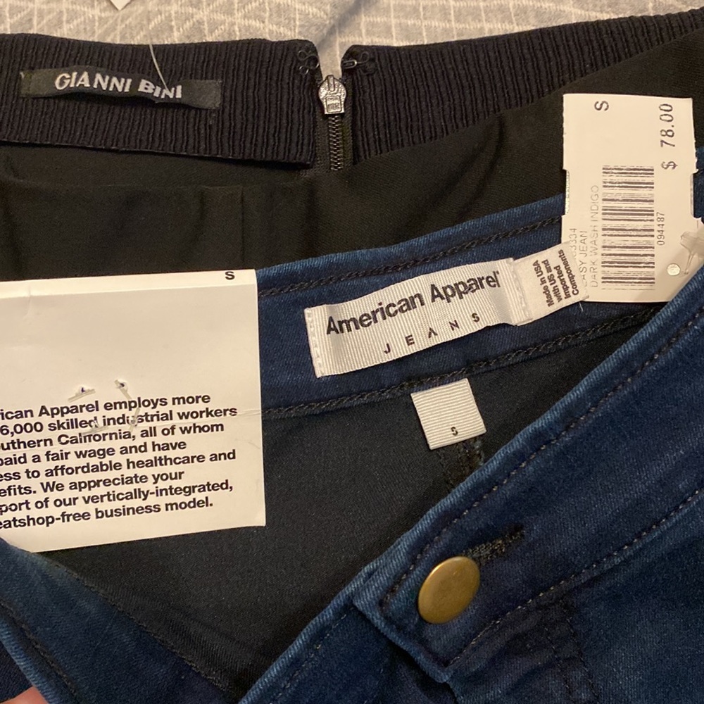American Apparel Women's The Easy Jean dark wash indigo . - Picture 7 of 8